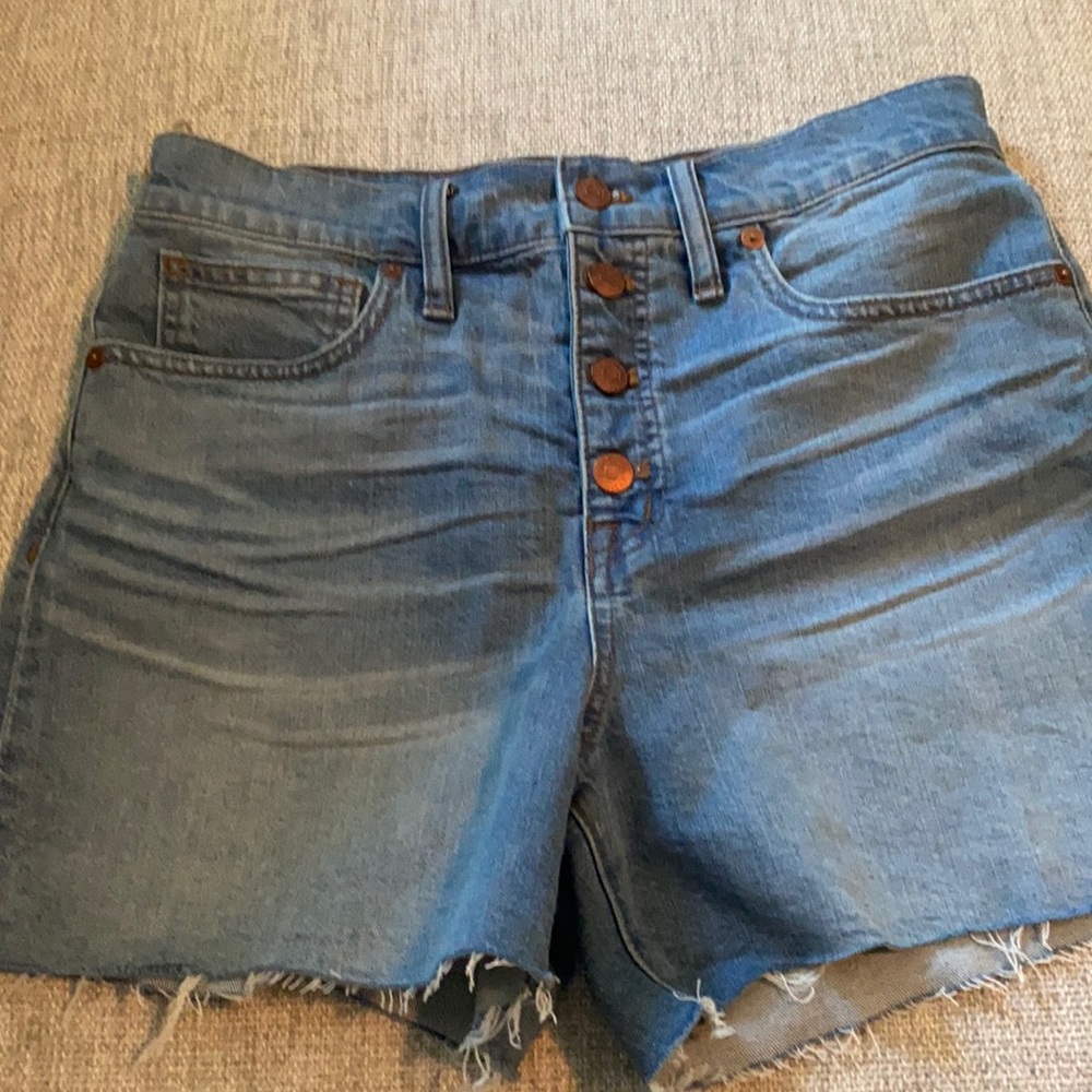 Madewell high wasted jean shorts